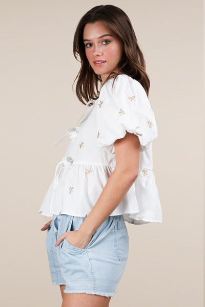 Flirty Forecast Bow Top