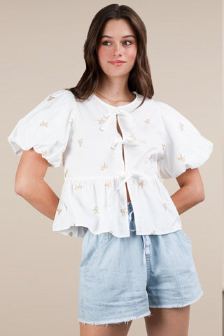 Flirty Forecast Bow Top