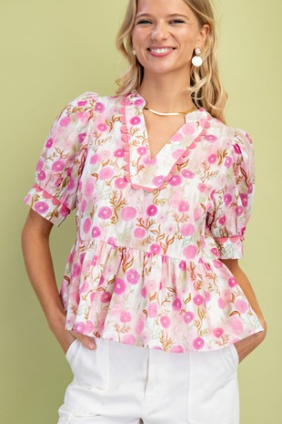 Sandy Beach Floral Top