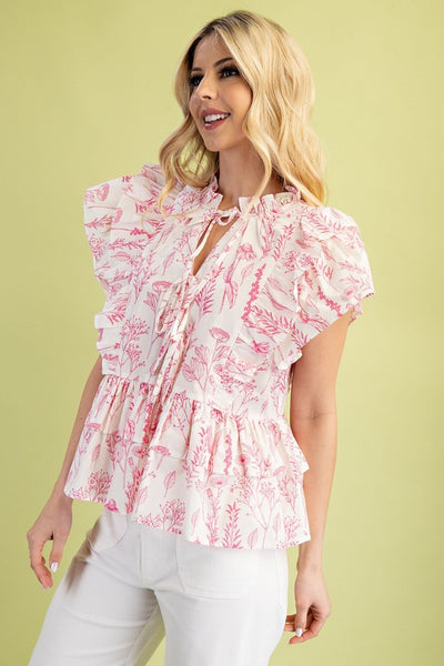 Completely Charmed Ruffled Top