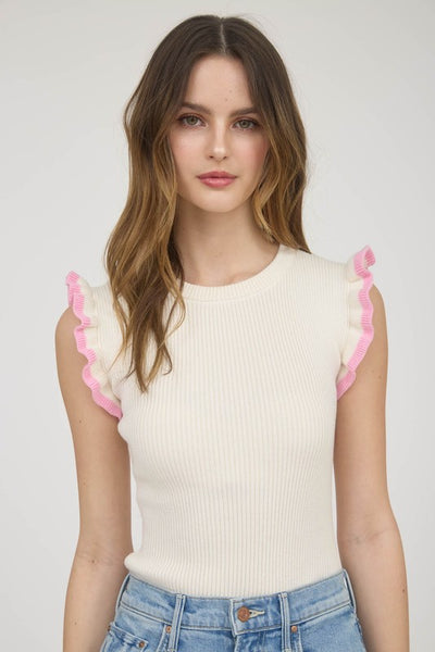 So Chic Ruffle Sleeve Top