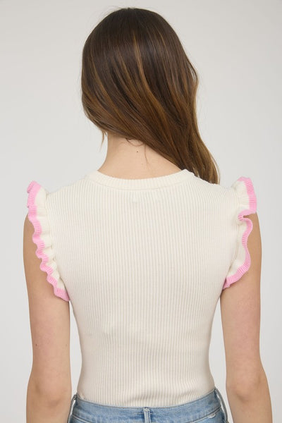 So Chic Ruffle Sleeve Top