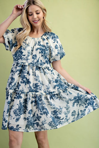 Nautical Views Floral Print Dress