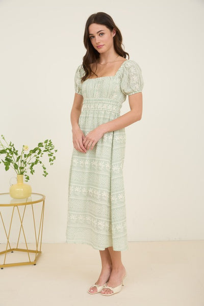 Dockside Dreams Embroidered Maxi Dress