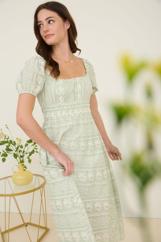 Dockside Dreams Embroidered Maxi Dress