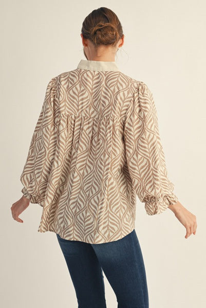 Modern Muse Boho Top- Taupe