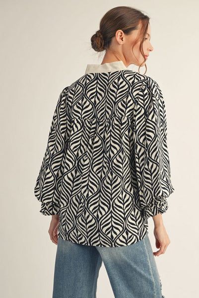 Modern Muse Boho Top- Black