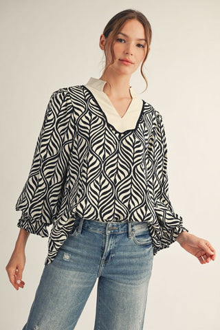 Modern Muse Boho Top- Black