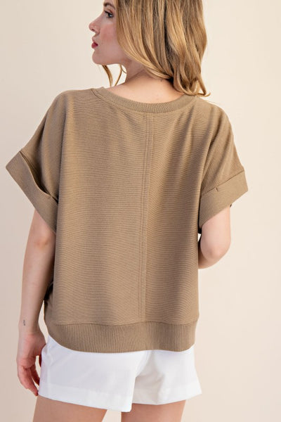 Easy Does It Top- Mocha