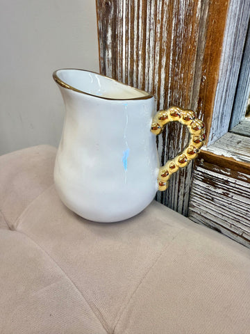 Gold Beaded Creamer Pitcher