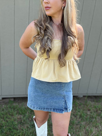 Just Getting Started Denim Skort