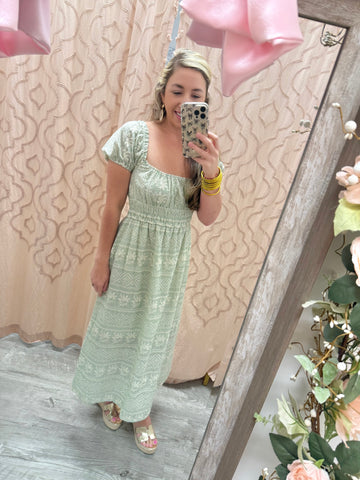 Dockside Dreams Embroidered Maxi Dress
