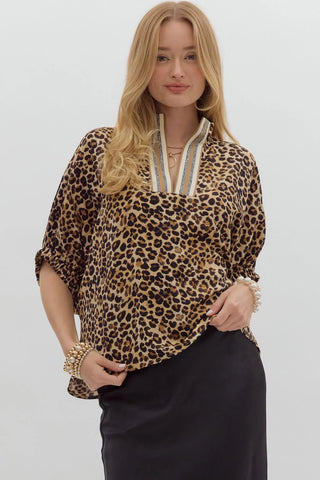 Cosmopolitan Chic Leopard top