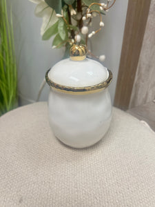 Gold Beaded Sugar Canister