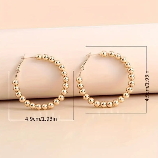 Beaded Hoop Earrings