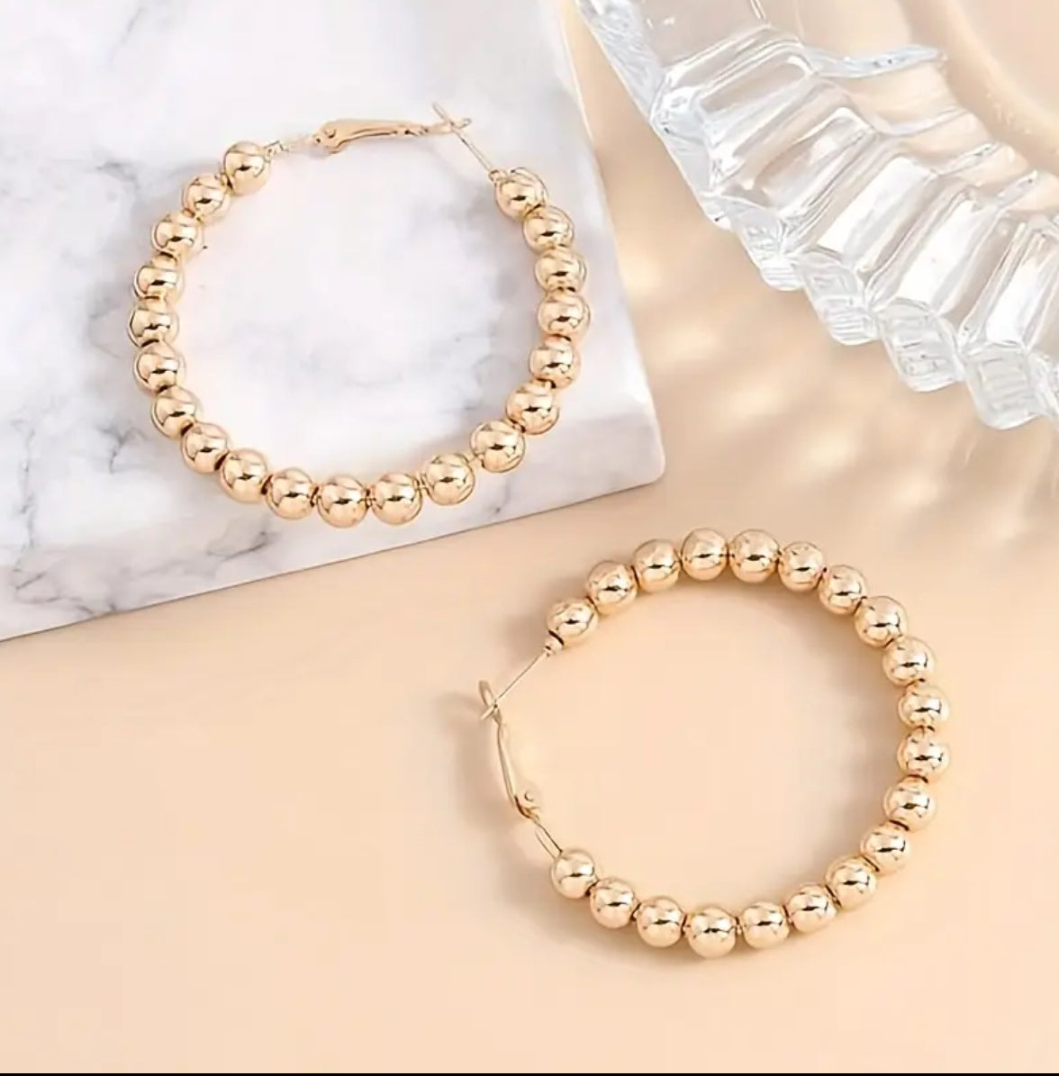 Beaded Hoop Earrings