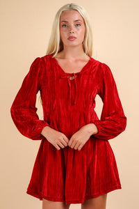 Mistletoe Kisses Velvet Dress