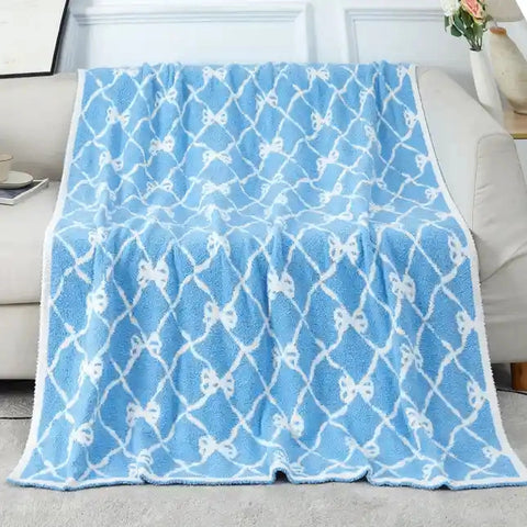 Blue Bows Blanket