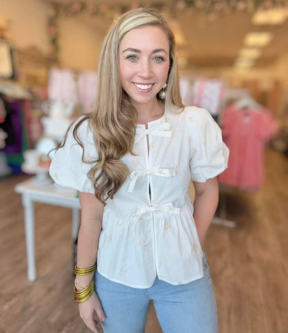 Flirty Forecast Bow Top