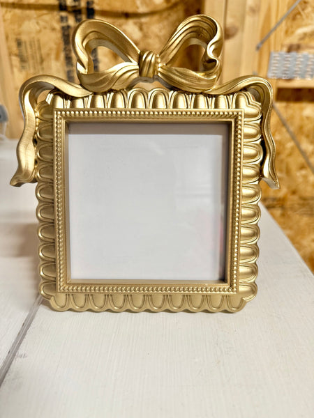 Square Gold Bow Frame