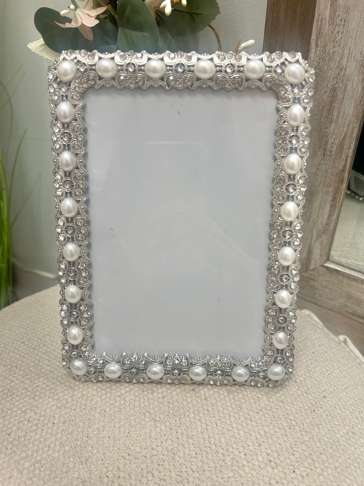 Rhinestone & Pearl Picture Frame