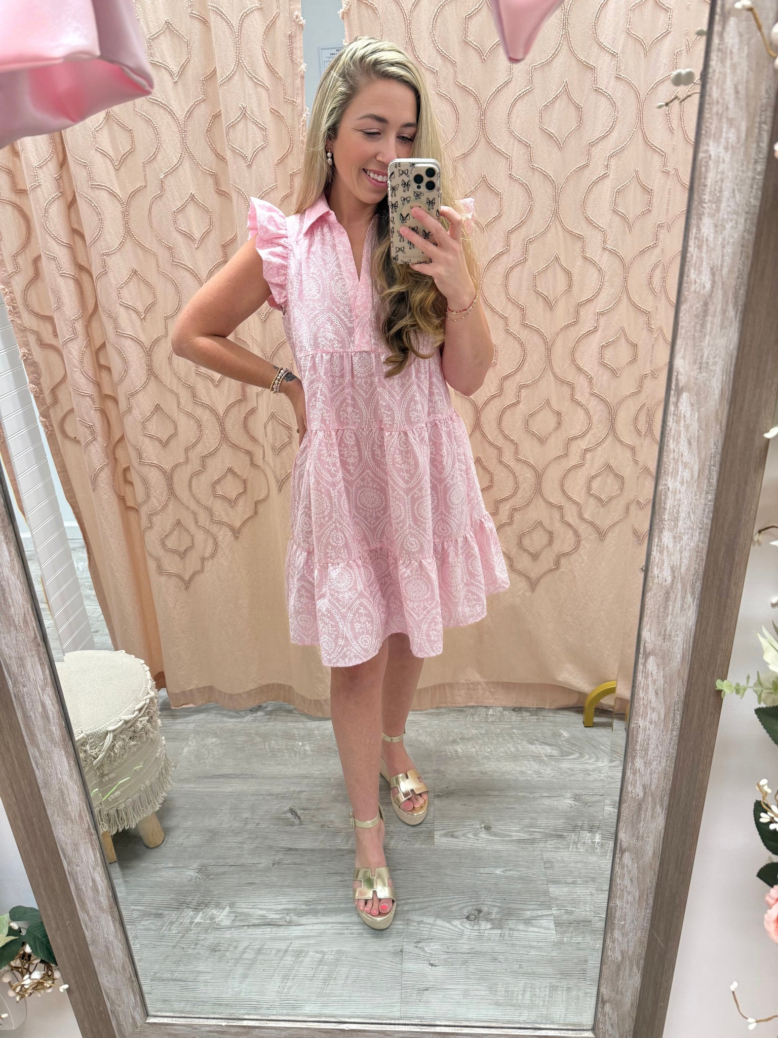Balcony Views Collared Dress