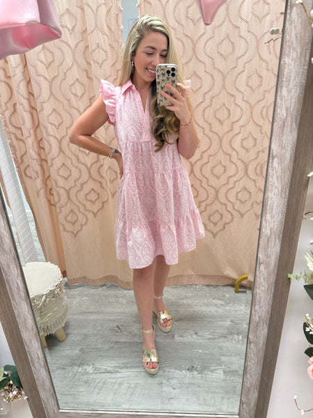 Balcony Views Collared Dress