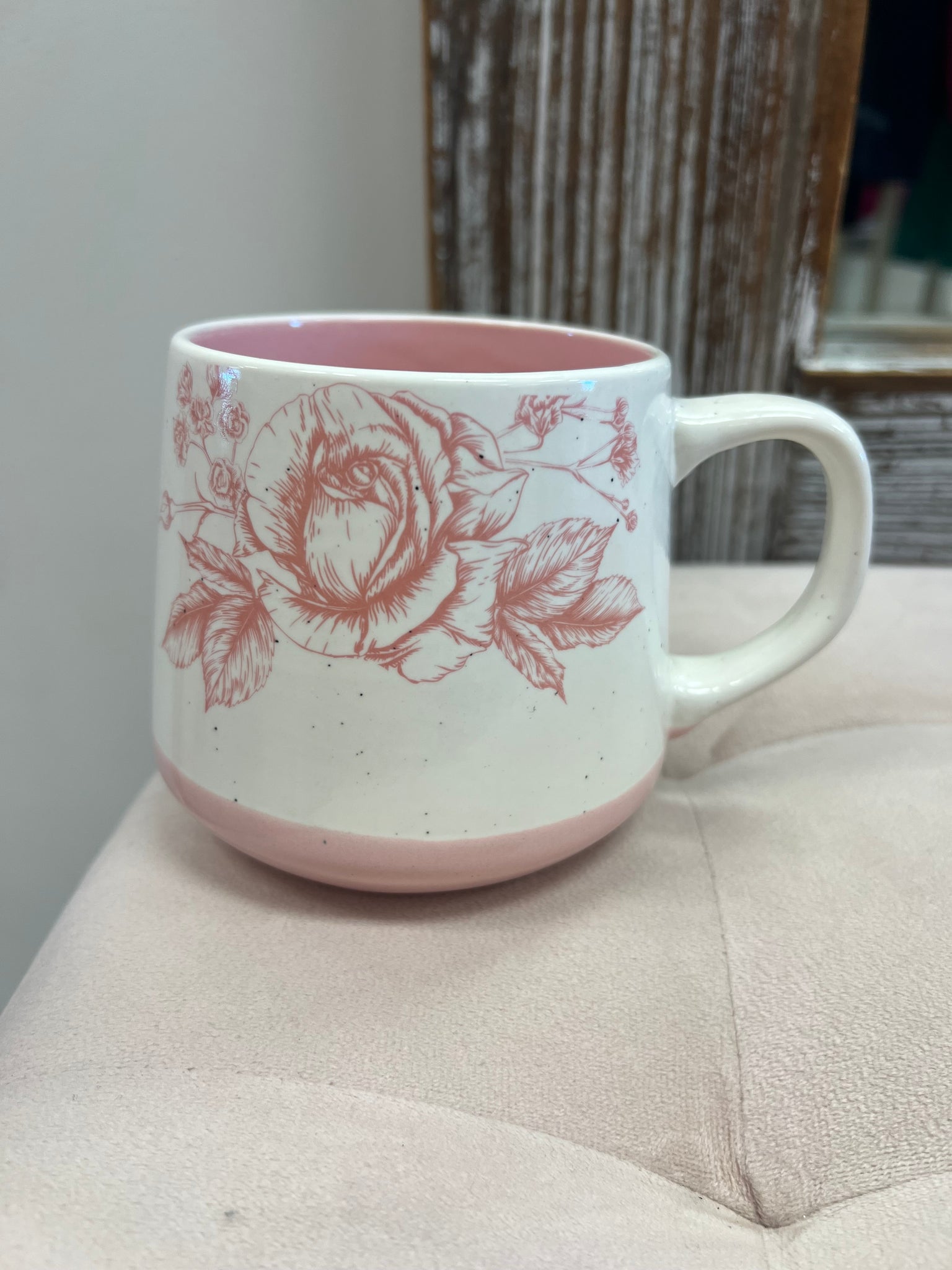 Pink Floral Coffee Mug