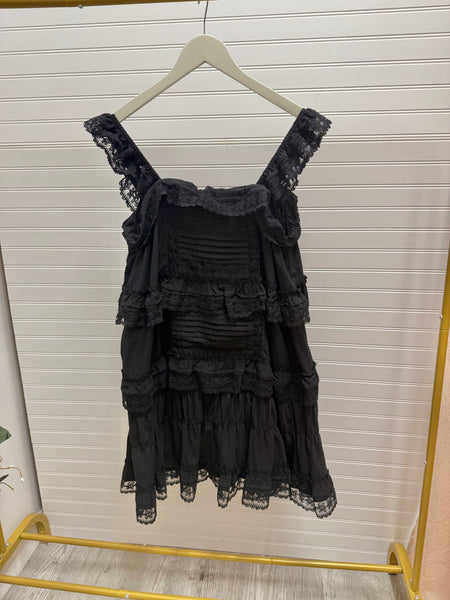 Dinner Plans Ruffle Romper Dress