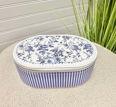 Blue & White Floral Jewelry Box