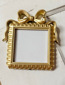 Square Gold Bow Frame