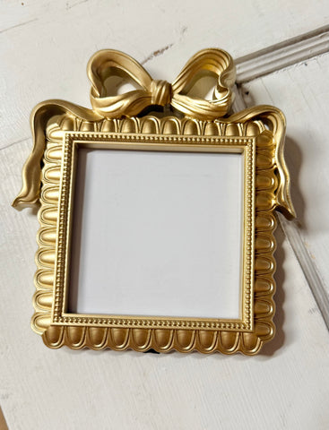 Square Gold Bow Frame