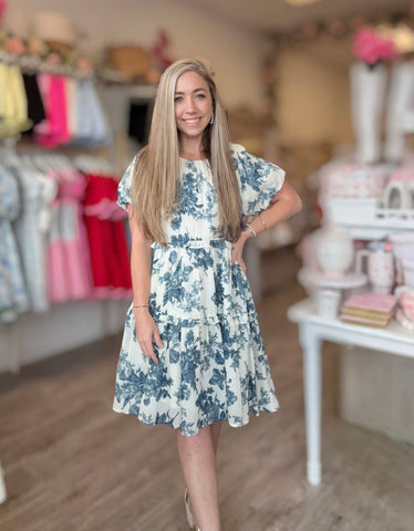 Nautical Views Floral Print Dress