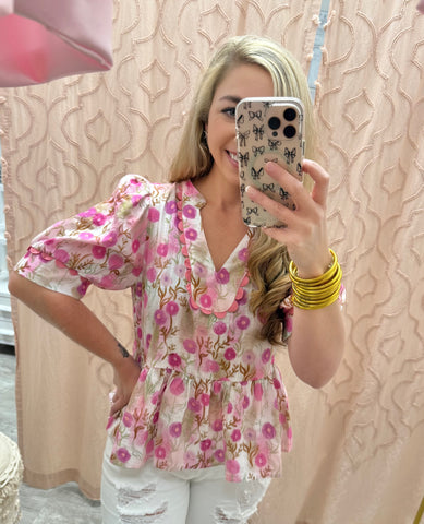 Sandy Beach Floral Top