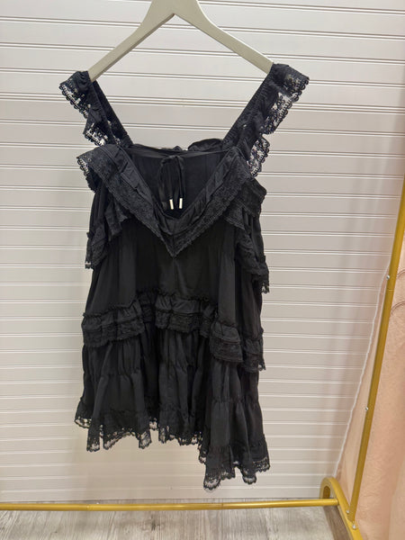 Dinner Plans Ruffle Romper Dress
