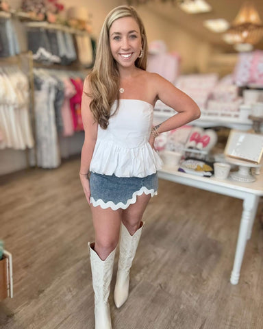 Simply Luxe Strapless Balloon Top