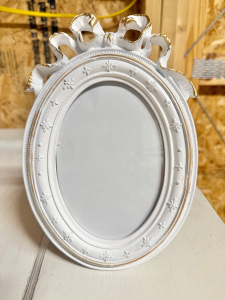 Antique White Bow Frame