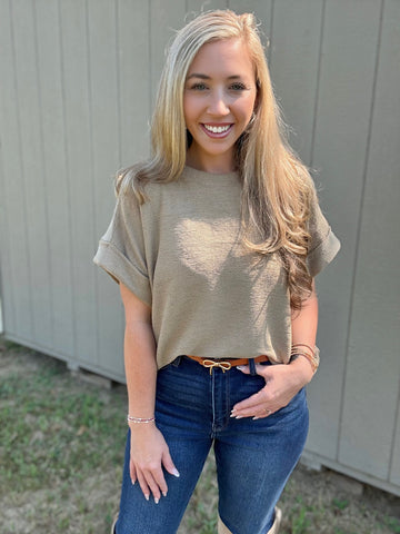 Easy Does It Top- Mocha