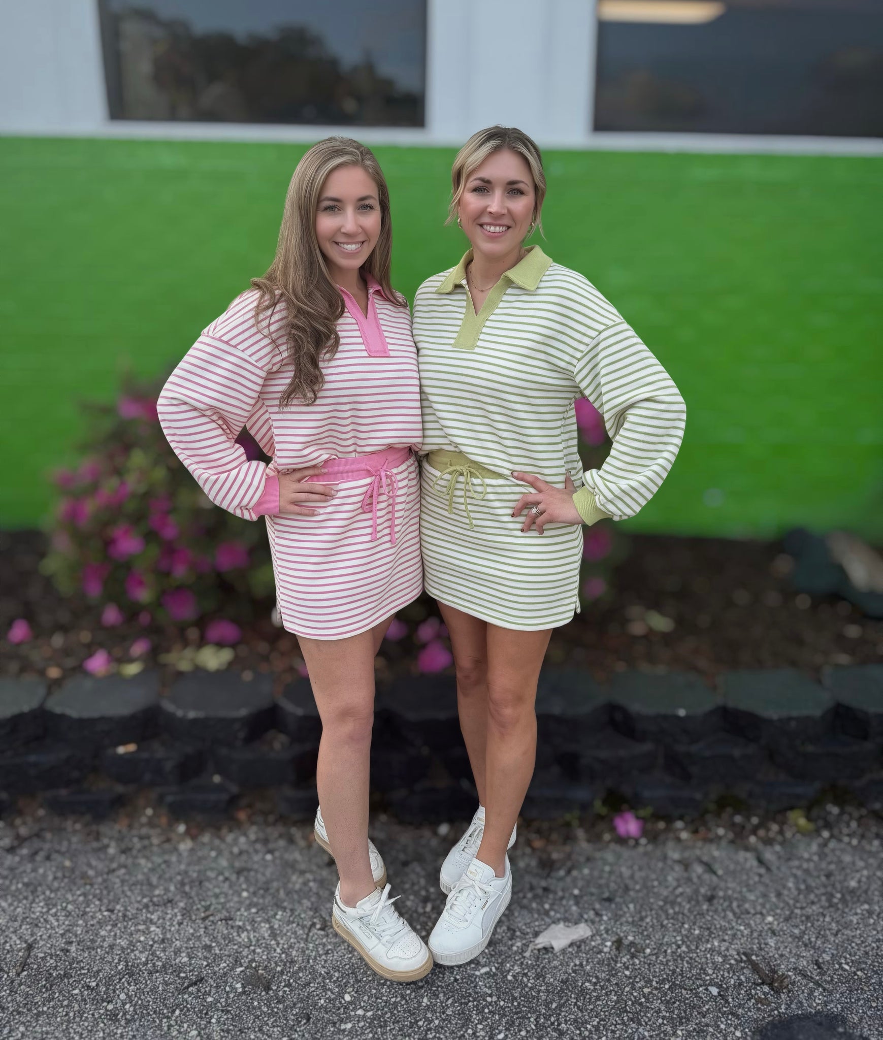 Road Trip Striped Skort Set