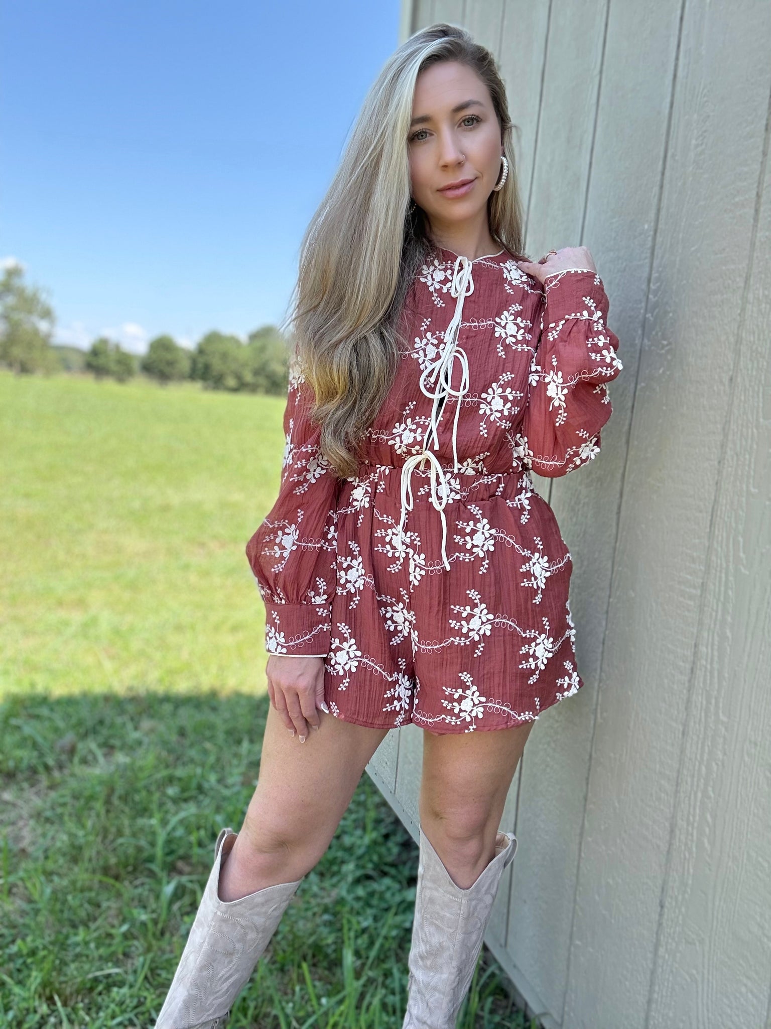 Rosie Daydream Embroidered Romper
