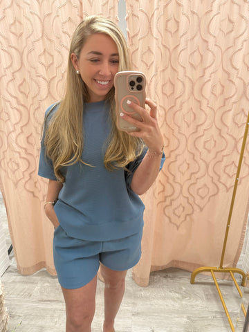 Out & About Ribbed Short Set