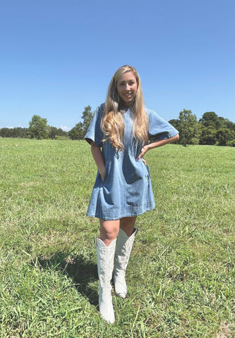 Raise The Bar Denim Dress