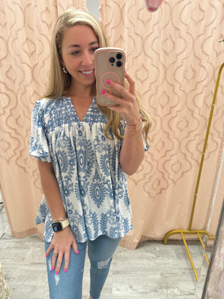 Coastal Couture Printed Top
