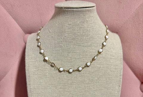 Sawyer Choker (White/Gold)