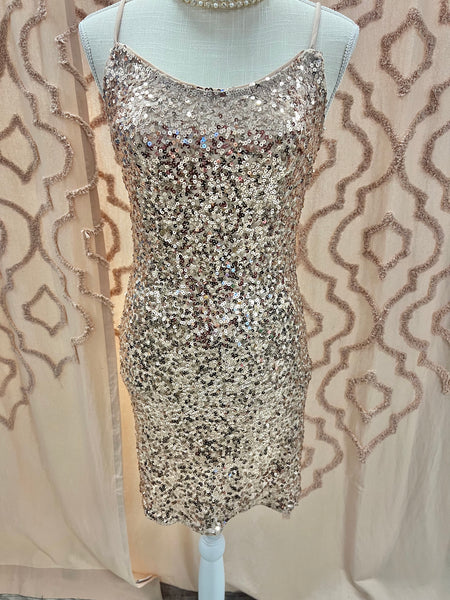 Total Glam Sequin Mini Dress