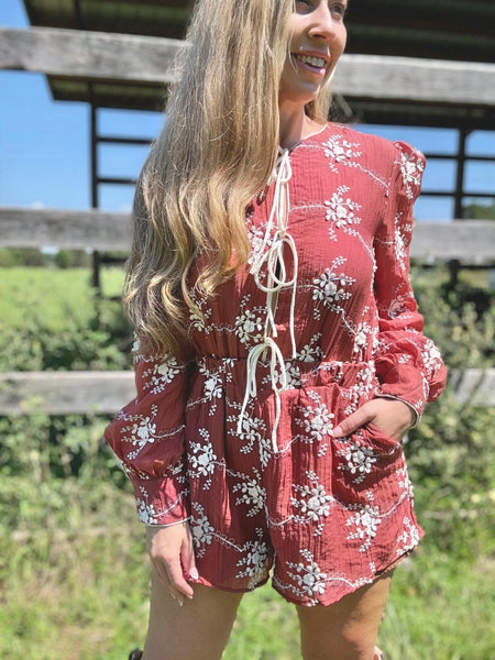 Rosie Daydream Embroidered Romper