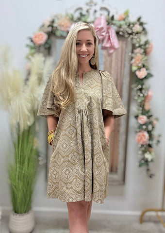 Enchanted Embrace Floral Print Dress