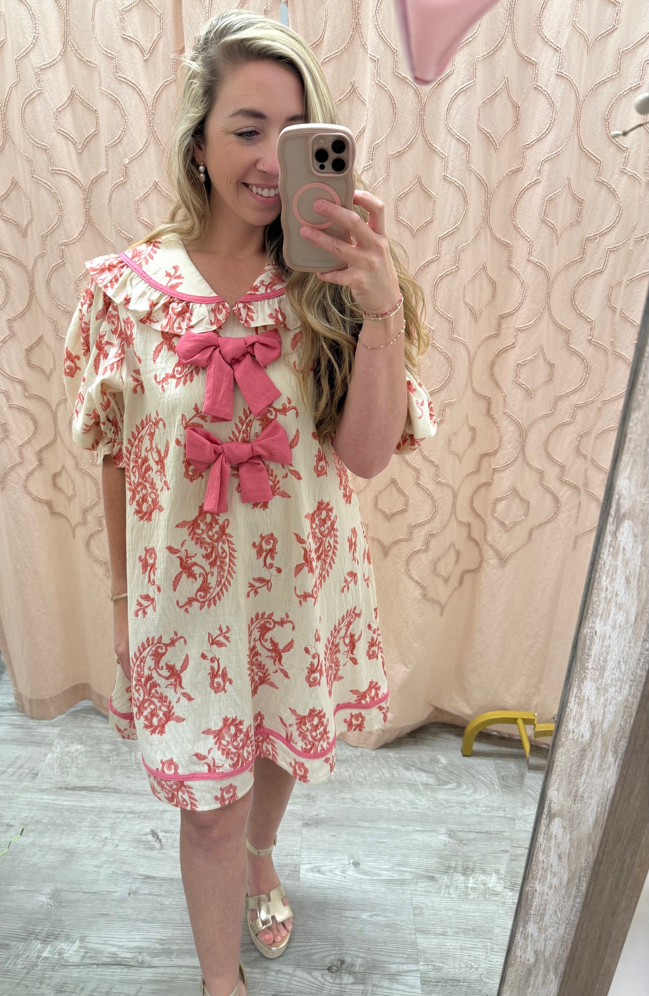 Ocean Eyes Collar Dress- Raspberry