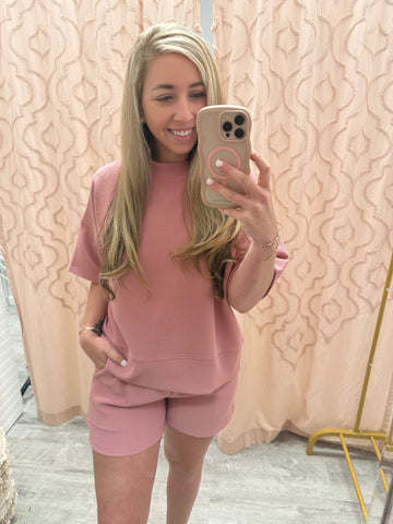 Out & About Ribbed Short Set