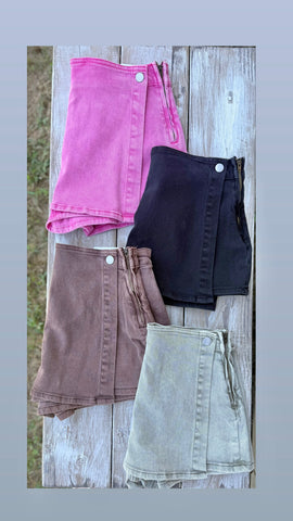 Urban Edit Washed Denim Skort